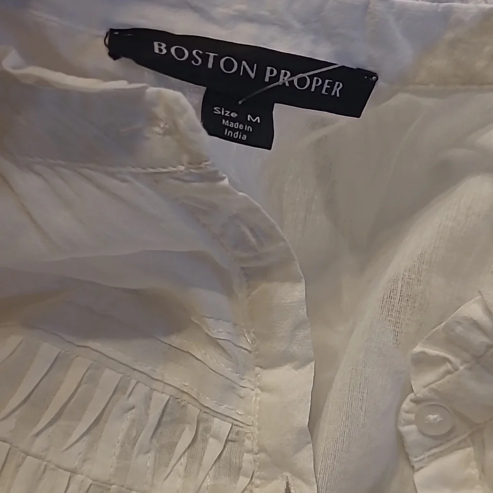 NWT BOSTON PROPER white tiered shift maxi dress - Picture 5 of 13